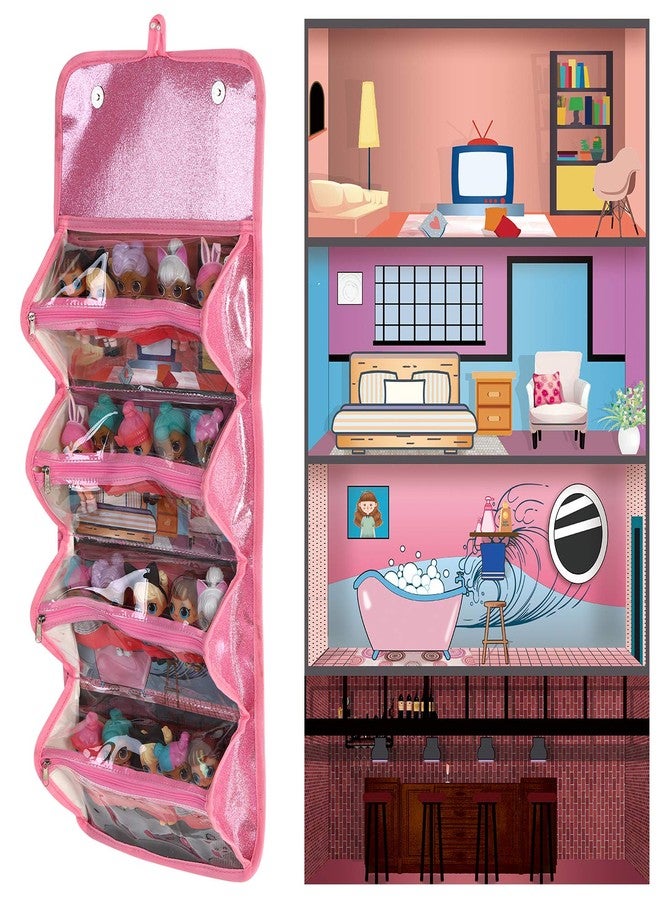 Leeche Storages & Display Case for Dolls Compatible with All LOL Surprise Dolls,Easy Carrying Storage Organizer Clear View Case(Dolls Not Includ) - Image 2